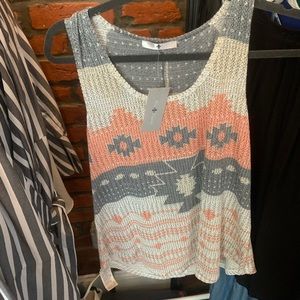 Multi color knit tank